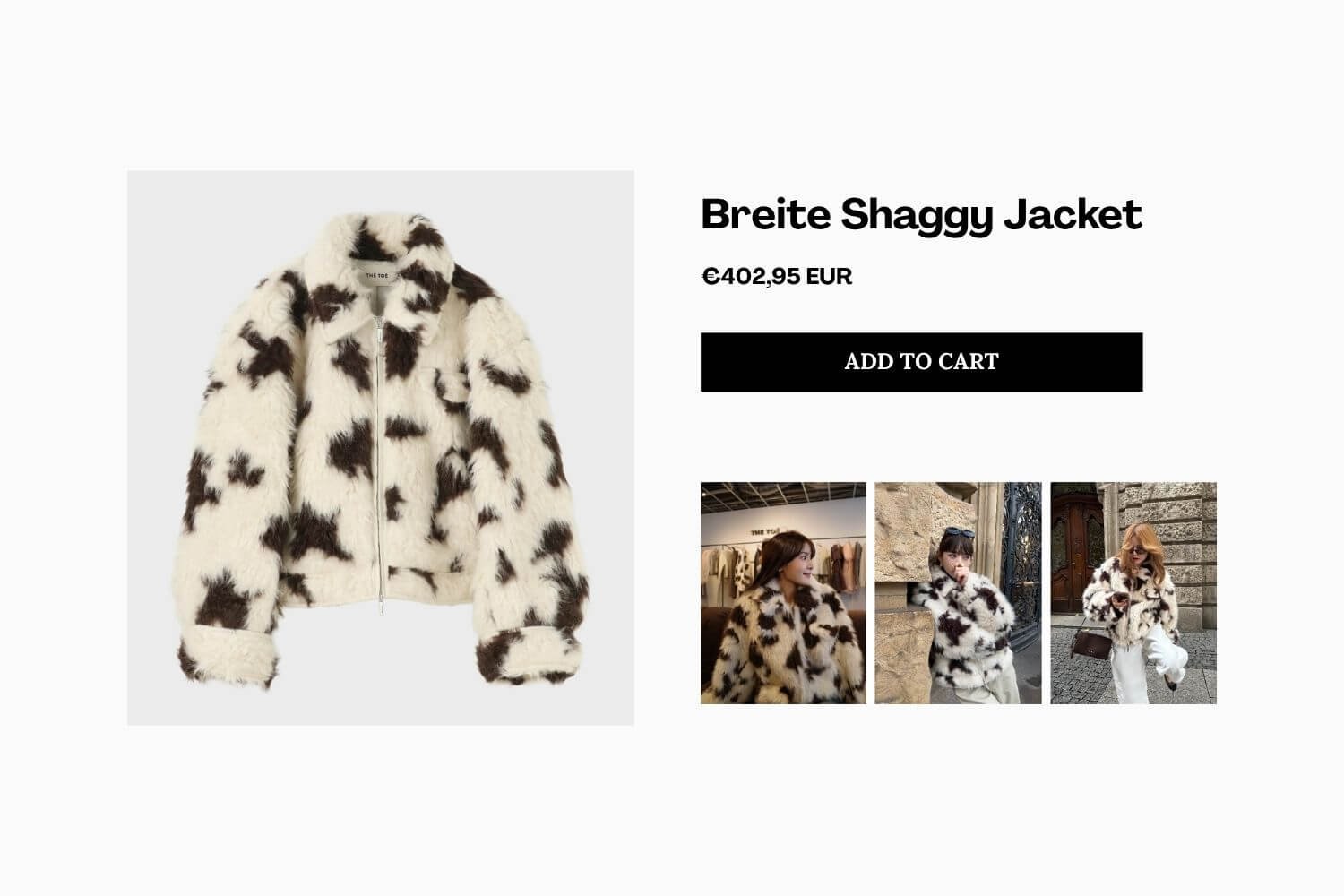 Shopify product page with Instagram feed