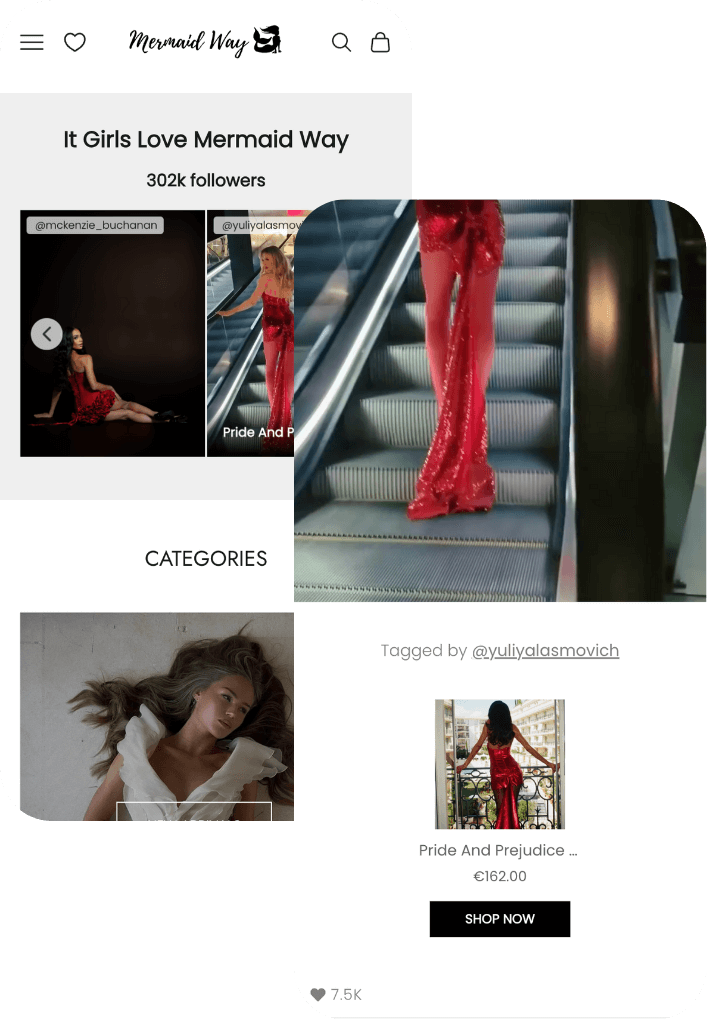UGC content showcase