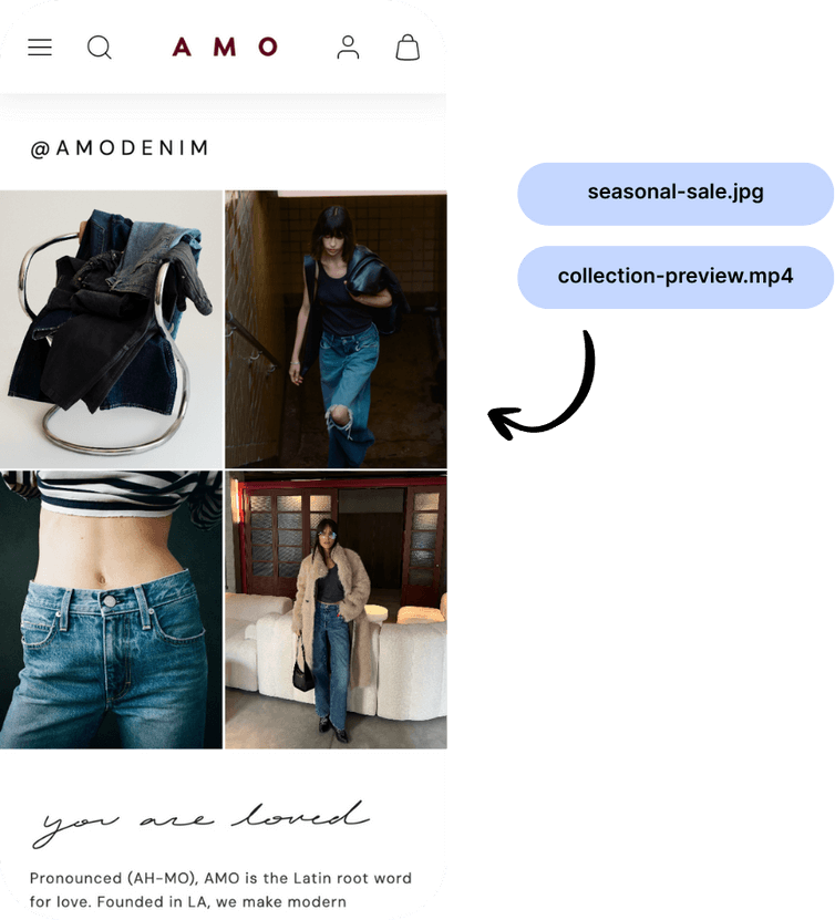 Custom file upload for feeds