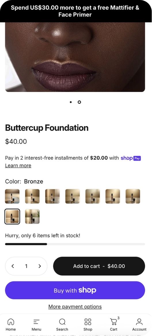 Gift threshold and cart experience in your storefront