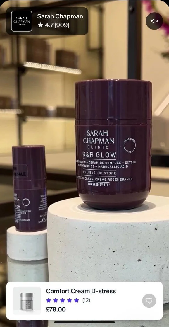 Shop app featuring Instagram content