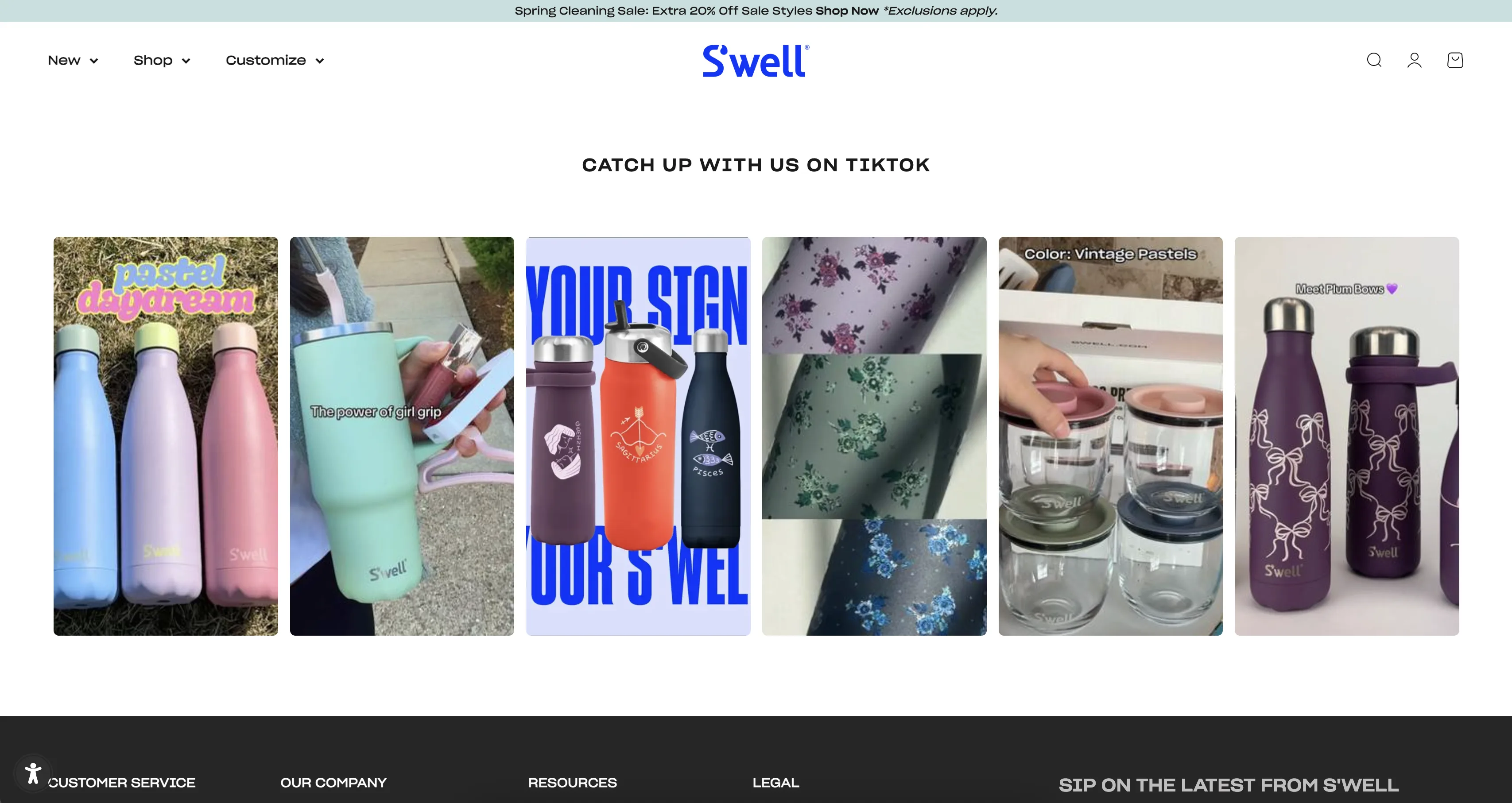 Mintt TikTok Feed on a Shopify storefront